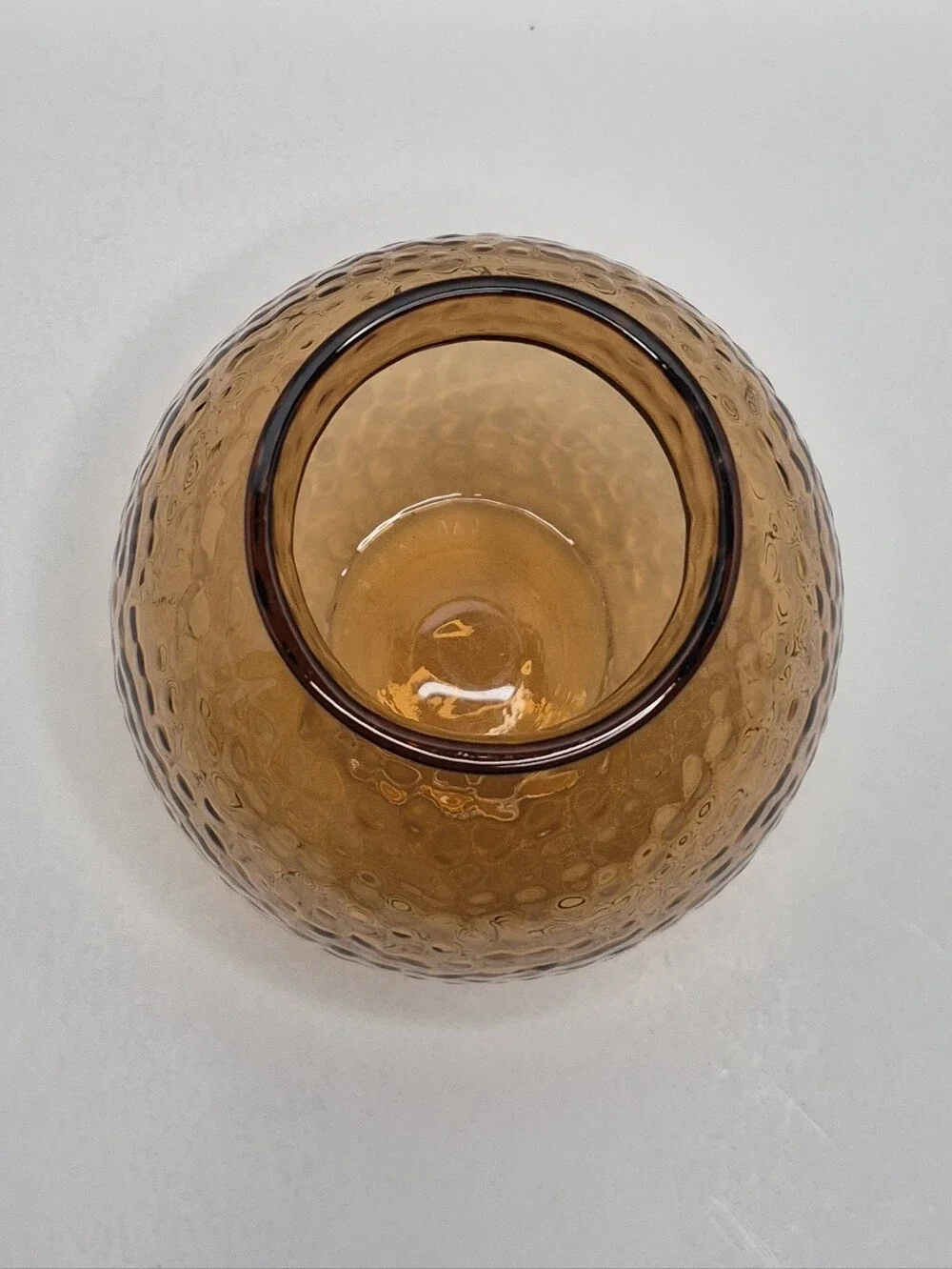 IKEA KONSTFULL Textured Bubble Brown Art Glass Vase NWOT